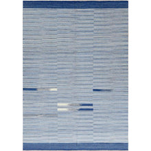 Load image into Gallery viewer, 6&#39;4&quot;x9&#39;1&quot; Flat Weave Nomadic Stripe Design Kilim Pure Wool Hand Woven Reversible Oriental Rug FWR360660