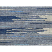 Load image into Gallery viewer, 6&#39;4&quot;x9&#39;1&quot; Flat Weave Nomadic Stripe Design Kilim Pure Wool Hand Woven Reversible Oriental Rug FWR360660