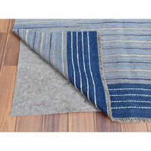 Load image into Gallery viewer, 6&#39;4&quot;x9&#39;1&quot; Flat Weave Nomadic Stripe Design Kilim Pure Wool Hand Woven Reversible Oriental Rug FWR360660