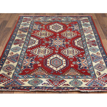 Load image into Gallery viewer, 4&#39;x5&#39;9&quot; Red Caucasian Design Special Kazak Hand Knotted Natural Wool Oriental Rug FWR364446