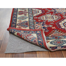 Load image into Gallery viewer, 4&#39;x5&#39;9&quot; Red Caucasian Design Special Kazak Hand Knotted Natural Wool Oriental Rug FWR364446