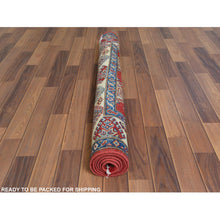 Load image into Gallery viewer, 4&#39;x5&#39;9&quot; Red Caucasian Design Special Kazak Hand Knotted Natural Wool Oriental Rug FWR364446