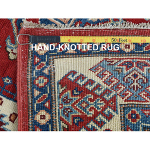 4'x5'9" Red Caucasian Design Special Kazak Hand Knotted Natural Wool Oriental Rug FWR364446