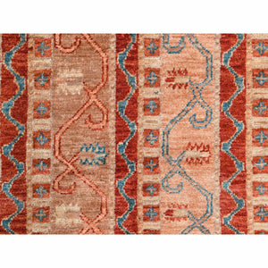 6'2"x8'8" Colorful Super Kazak with Shawl Design Hand Knotted Vibrant Pure Wool Oriental Rug FWR366936