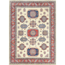 Load image into Gallery viewer, 10&#39;x13&#39;8&quot; Ivory, Afghan Special Kazak with Caucasian Design, Organic Wool, Hand Knotted, Oriental Rug FWR369228