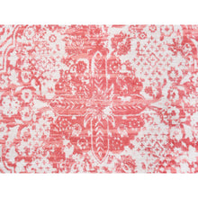 Load image into Gallery viewer, 10&#39;x14&#39; Hand Knotted Pink Broken Persian Design Wool And Pure Silk Oriental Rug FWR374220