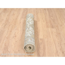 Load image into Gallery viewer, 4&#39;1&quot;x6&#39; Ivory, Karajeh Design, Soft and Pure Wool, Hand Knotted, Oriental Rug FWR381756