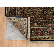 Load image into Gallery viewer, 4&#39;x6&#39;5&quot; Navy Blue, Herati with All Over Design, Wool Hand Knotted 250 KPSI Dense Weave, Oriental Rug FWR390720