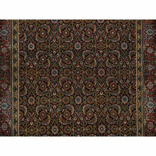 Load image into Gallery viewer, 4&#39;x6&#39;2&quot; Navy Blue, Herati with All Over Design, Wool Hand Knotted, 250 KPSI Dense Weave, Oriental Rug FWR390732