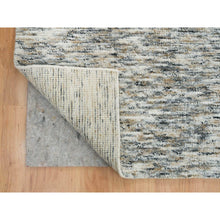 Load image into Gallery viewer, 12&#39;2&quot;x15&#39; Earth Tone Colors, Modern Striae Design, Soft to the Touch, Pure Wool, Hand Loomed, Oversized Oriental Rug FWR391416