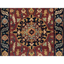 Load image into Gallery viewer, 2&#39;7&quot;x12&#39; Rust Red, Hand Knotted Antiqued Sarouk Re-Creation, Natural Dyes Densely Woven, 100% Wool, Runner Oriental Rug FWR392838