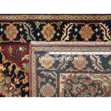 Load image into Gallery viewer, 2&#39;7&quot;x12&#39; Rust Red, Hand Knotted Antiqued Sarouk Re-Creation, Natural Dyes Densely Woven, 100% Wool, Runner Oriental Rug FWR392838