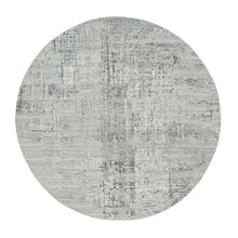 Load image into Gallery viewer, 6&#39;1&quot;x6&#39;1&quot; Light Gray, Hand Knotted, Hand Spun Undyed Natural Wool, Soft pile, Modern Design, Round Oriental Rug FWR393918