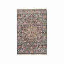 Load image into Gallery viewer, 2&#39;x3&#39;1&quot; English Red, Vegetable Dyes, Hand Knotted, 100% Wool, Heriz Revival, Plush and Lush Pile, Mat Oriental Rug FWR395124