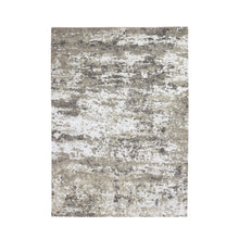 Load image into Gallery viewer, 4&#39;1&quot;x6&#39; Gray Persian Knot with Abstract Design Wool and Silk Denser Weave Hand Knotted Oriental Rug FWR399006