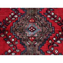 Load image into Gallery viewer, 4&#39;1&quot;x6&#39;2&quot; Vintage Persian Hamadan with Triple Medallion Design Organic Wool Hand Knotted Clean Oriental Rug FWR400008
