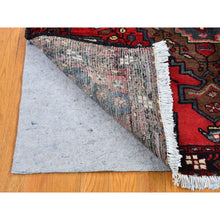 Load image into Gallery viewer, 4&#39;1&quot;x6&#39;2&quot; Vintage Persian Hamadan with Triple Medallion Design Organic Wool Hand Knotted Clean Oriental Rug FWR400008