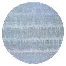 Load image into Gallery viewer, 10&#39;1&quot;x10&#39;1&quot; Cardiac Design with Pastel Colors Round Textured Wool and Pure Silk Hand Knotted Oriental Rug FWR400206