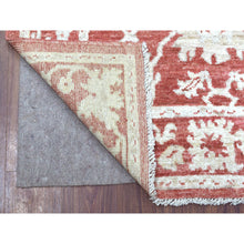 Load image into Gallery viewer, 4&#39;x5&#39;9&quot; Hand Knotted Brick Red Angora Oushak Pure Afghan Wool with Soft, Velvety Plush Oriental Rug FWR408246