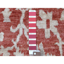 Load image into Gallery viewer, 4&#39;x5&#39;9&quot; Hand Knotted Brick Red Angora Oushak Pure Afghan Wool with Soft, Velvety Plush Oriental Rug FWR408246