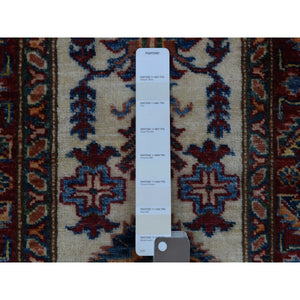 2'x2'10" Ivory Super Kazak Tribal and Floral Design Extra Soft Wool Hand Knotted Mat Oriental Rug FWR409212