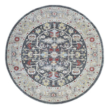 Load image into Gallery viewer, 11&#39;8&quot;x11&#39;8&quot; Extremely Durable Hand Knotted Gray Afghan Peshawar with All Over Design Oriental Round Rug FWR420078