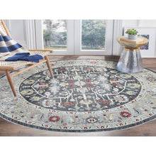 Load image into Gallery viewer, 11&#39;8&quot;x11&#39;8&quot; Extremely Durable Hand Knotted Gray Afghan Peshawar with All Over Design Oriental Round Rug FWR420078