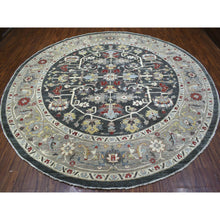 Load image into Gallery viewer, 11&#39;8&quot;x11&#39;8&quot; Extremely Durable Hand Knotted Gray Afghan Peshawar with All Over Design Oriental Round Rug FWR420078