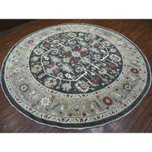 Load image into Gallery viewer, 11&#39;8&quot;x11&#39;8&quot; Extremely Durable Hand Knotted Gray Afghan Peshawar with All Over Design Oriental Round Rug FWR420078