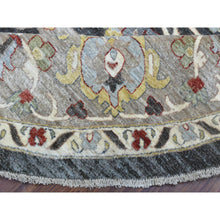 Load image into Gallery viewer, 11&#39;8&quot;x11&#39;8&quot; Extremely Durable Hand Knotted Gray Afghan Peshawar with All Over Design Oriental Round Rug FWR420078