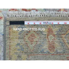 Load image into Gallery viewer, 6&#39;x8&#39;8&quot; Hand Knotted Gray Afghan Angora Oushak with Colorful Geometric Medallions Design Soft Wool Oriental Rug FWR420390