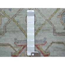 Load image into Gallery viewer, 4&#39;x11&#39;10&quot; Gray, Afghan Angora Ushak Hand Knotted, Natural Dyes Pure Wool, Wide Runner Oriental Rug FWR428358