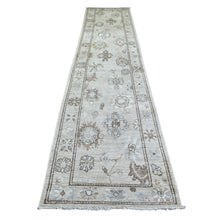 Load image into Gallery viewer, 2&#39;10&quot;x13&#39;9&quot; Light Gray, Angora Ushak Natural Dyes, Afghan Wool Hand Knotted, Runner Oriental Rug FWR428994