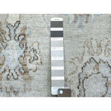 Load image into Gallery viewer, 2&#39;10&quot;x13&#39;9&quot; Light Gray, Angora Ushak Natural Dyes, Afghan Wool Hand Knotted, Runner Oriental Rug FWR428994