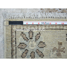 Load image into Gallery viewer, 2&#39;10&quot;x13&#39;9&quot; Light Gray, Angora Ushak Natural Dyes, Afghan Wool Hand Knotted, Runner Oriental Rug FWR428994