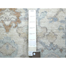 Load image into Gallery viewer, 4&#39;x5&#39;10&quot; Ivory Natural Dyes Angora Oushak With Large Leaf Design, Afghan Wool Hand Knotted Oriental Rug FWR431274