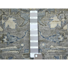 Load image into Gallery viewer, 2&#39;8&quot;x9&#39;10&quot; Light Gray, Fine Peshawar with Karajeh Design, Densely Woven Afghan Wool Hand Knotted, Runner Oriental Rug FWR431724