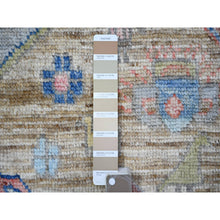 Load image into Gallery viewer, 6&#39;1&quot;x9&#39; Silver Gray, Hand Knotted Anatolian Village Inspired Geometric Medallions with Animal Figurines, Vegetable Dyes Pure Wool, Oriental Rug FWR438606