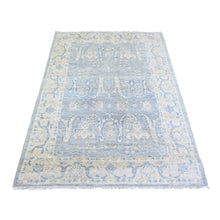 Load image into Gallery viewer, 4&#39;x5&#39;9&quot; Coin Gray, White Wash Peshawar, Natural Wool Hand Knotted, Oriental Rug FWR438690