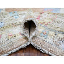 Load image into Gallery viewer, 10&#39;1&quot;x13&#39;9&quot; Khaki Brown, Afghan Angora Oushak with Soft Colors Natural Dyes, Soft Wool Hand Knotted, Oriental Rug FWR440292