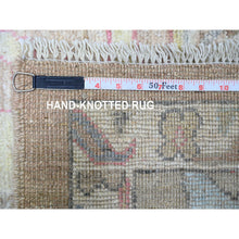 Load image into Gallery viewer, 10&#39;1&quot;x13&#39;9&quot; Khaki Brown, Afghan Angora Oushak with Soft Colors Natural Dyes, Soft Wool Hand Knotted, Oriental Rug FWR440292