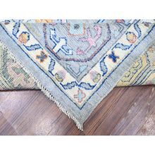 Load image into Gallery viewer, 10&#39;3&quot;x13&#39;7&quot; Cloud Gray, Anatolian Village Inspired with Large Medallion Vegetable Dyes, Pure Wool Hand Knotted, Oriental Rug FWR442422