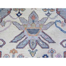 Load image into Gallery viewer, 10&#39;3&quot;x13&#39;7&quot; Cloud Gray, Anatolian Village Inspired with Large Medallion Vegetable Dyes, Pure Wool Hand Knotted, Oriental Rug FWR442422