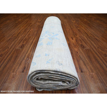 Load image into Gallery viewer, 11&#39;6&quot;x17&#39;4&quot; Ash Gray, Stone Washed Peshawar With Faded Colors Natural Dyes, Pure Wool Hand Knotted, Oriental Rug FWR445236