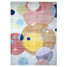 Load image into Gallery viewer, 10&#39;x13&#39;9&quot; Colorful, The Circles Design Vegetable Dyes, 100% Wool Hand Knotted, Oriental Rug FWR445728