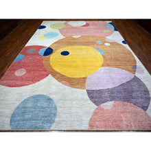 Load image into Gallery viewer, 10&#39;x13&#39;9&quot; Colorful, The Circles Design Vegetable Dyes, 100% Wool Hand Knotted, Oriental Rug FWR445728