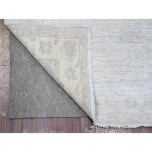 Load image into Gallery viewer, 2&#39;5&quot;x9&#39;6&quot; Delicate White, Vegetable Dyes, Washed Out Peshawar, Pure Wool, Hand Knotted, Runner Oriental Rug FWR447054