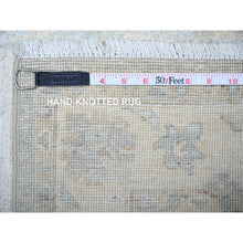 Load image into Gallery viewer, 2&#39;5&quot;x9&#39;6&quot; Delicate White, Vegetable Dyes, Washed Out Peshawar, Pure Wool, Hand Knotted, Runner Oriental Rug FWR447054