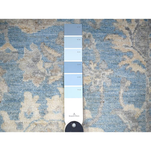 3'x5'1" Carolina Blue, Finer Peshawar with Faded Colors, Pure Wool, Hand Knotted, Natural Dyes, Oriental Rug FWR447072