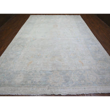 Load image into Gallery viewer, 10&#39;x13&#39;6&quot; Platinum Gray, High Grade Wool, Natural Dyes, Washed Out Peshawar with Faded Designs, Hand Knotted, Oriental Rug FWR448032
